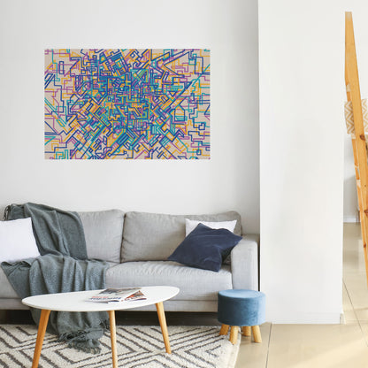 Poster orizzontale staccabile e attaccabile MEMORIES MAP