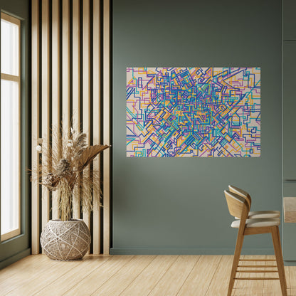 Poster orizzontale staccabile e attaccabile MEMORIES MAP