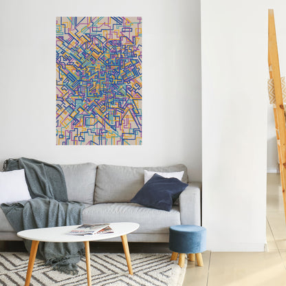 Poster verticale staccabile e attaccabile MEMORIES MAP