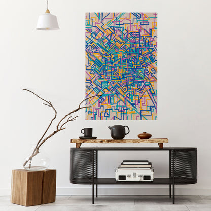 Poster verticale staccabile e attaccabile MEMORIES MAP