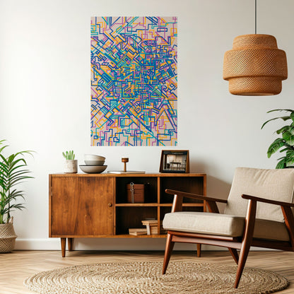 Poster verticale staccabile e attaccabile MEMORIES MAP