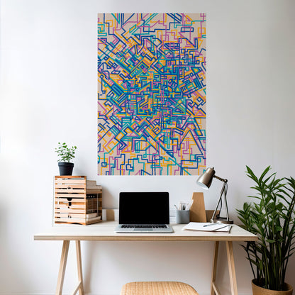 Poster verticale staccabile e attaccabile MEMORIES MAP
