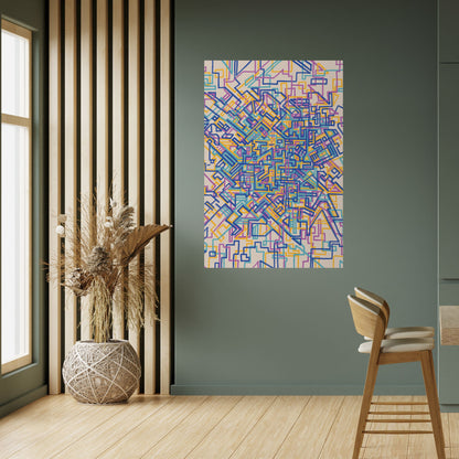 Poster verticale staccabile e attaccabile MEMORIES MAP