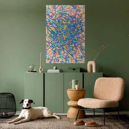 Poster verticale staccabile e attaccabile MEMORIES MAP