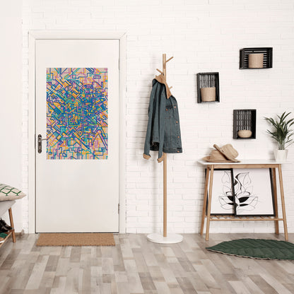 Poster verticale staccabile e attaccabile MEMORIES MAP