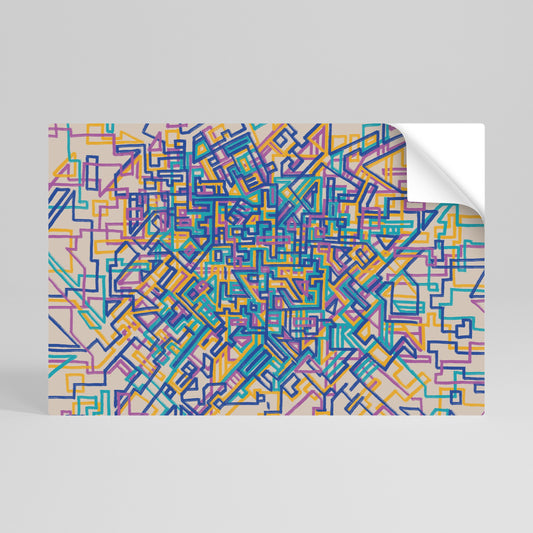 Poster orizzontale staccabile e attaccabile MEMORIES MAP