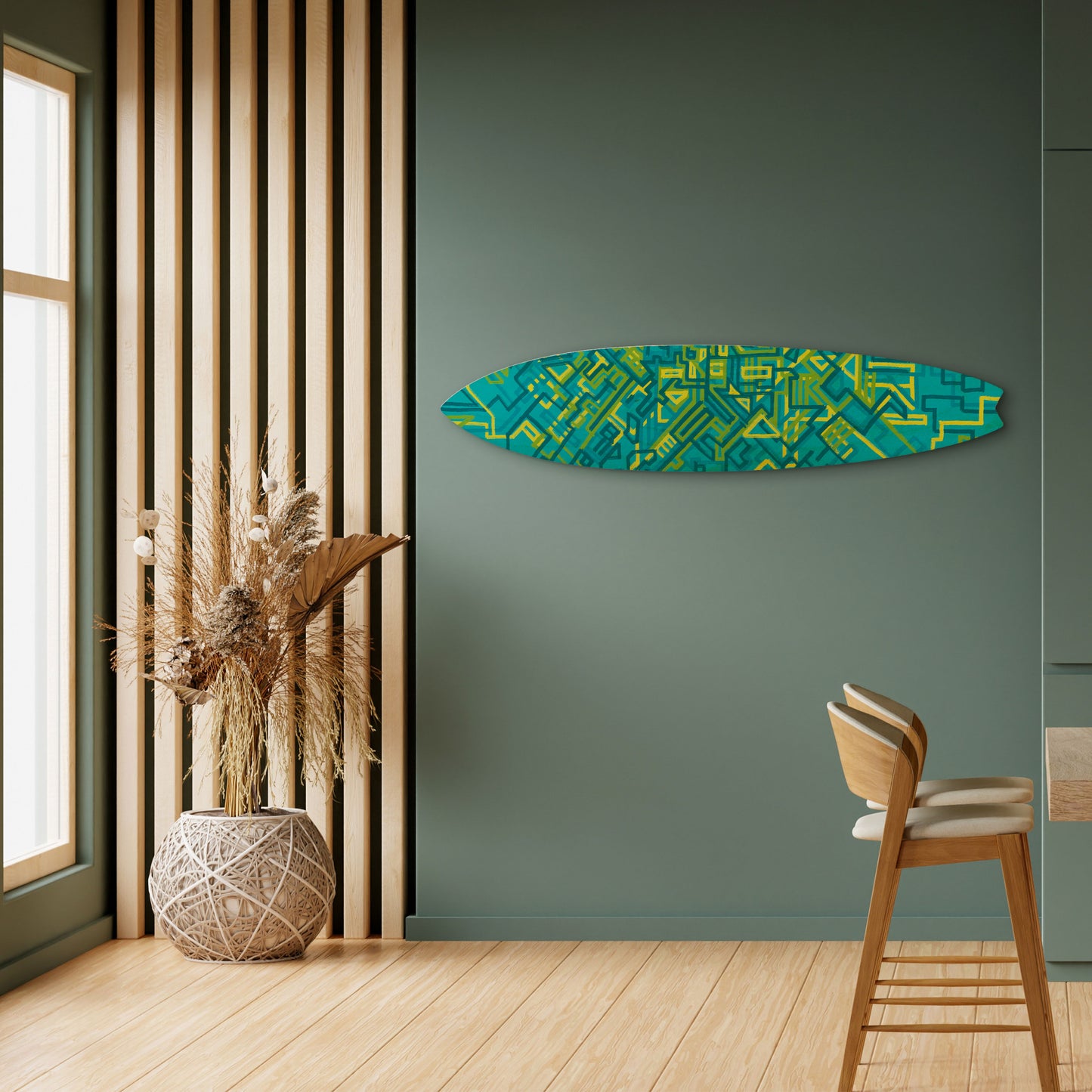 NOSTALGIC MEMORIES Decorative Plywood Surfboard