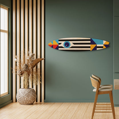 ABSTRACTION AND GEOMETRY Decorative Plywood Surfboard