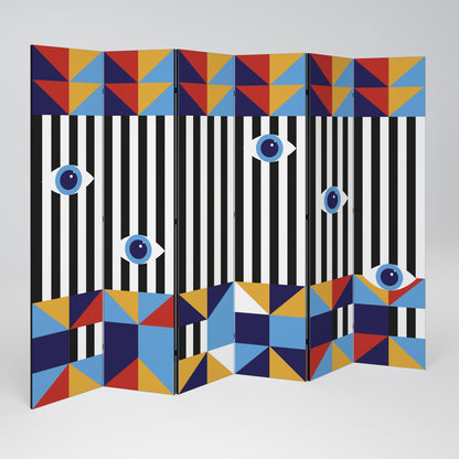 ASTRAZIONE E GEOMETRIA Divisorio decorativo per ambienti a 6 pannelli