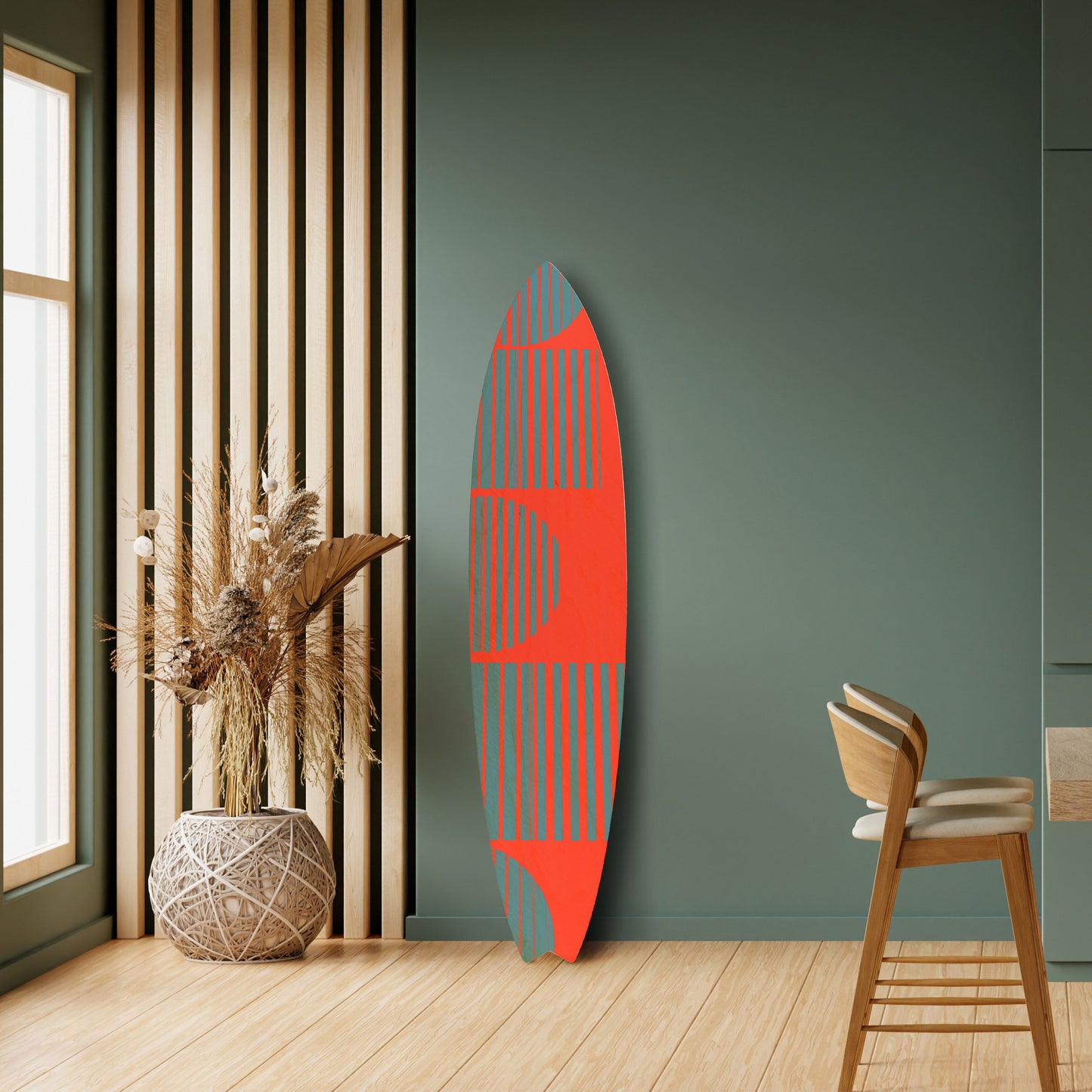 RISING GEOMETRY STARS Tavola da surf decorativa in compensato
