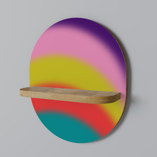 Mensola ovale RAINBOW TIME in effetto rovere