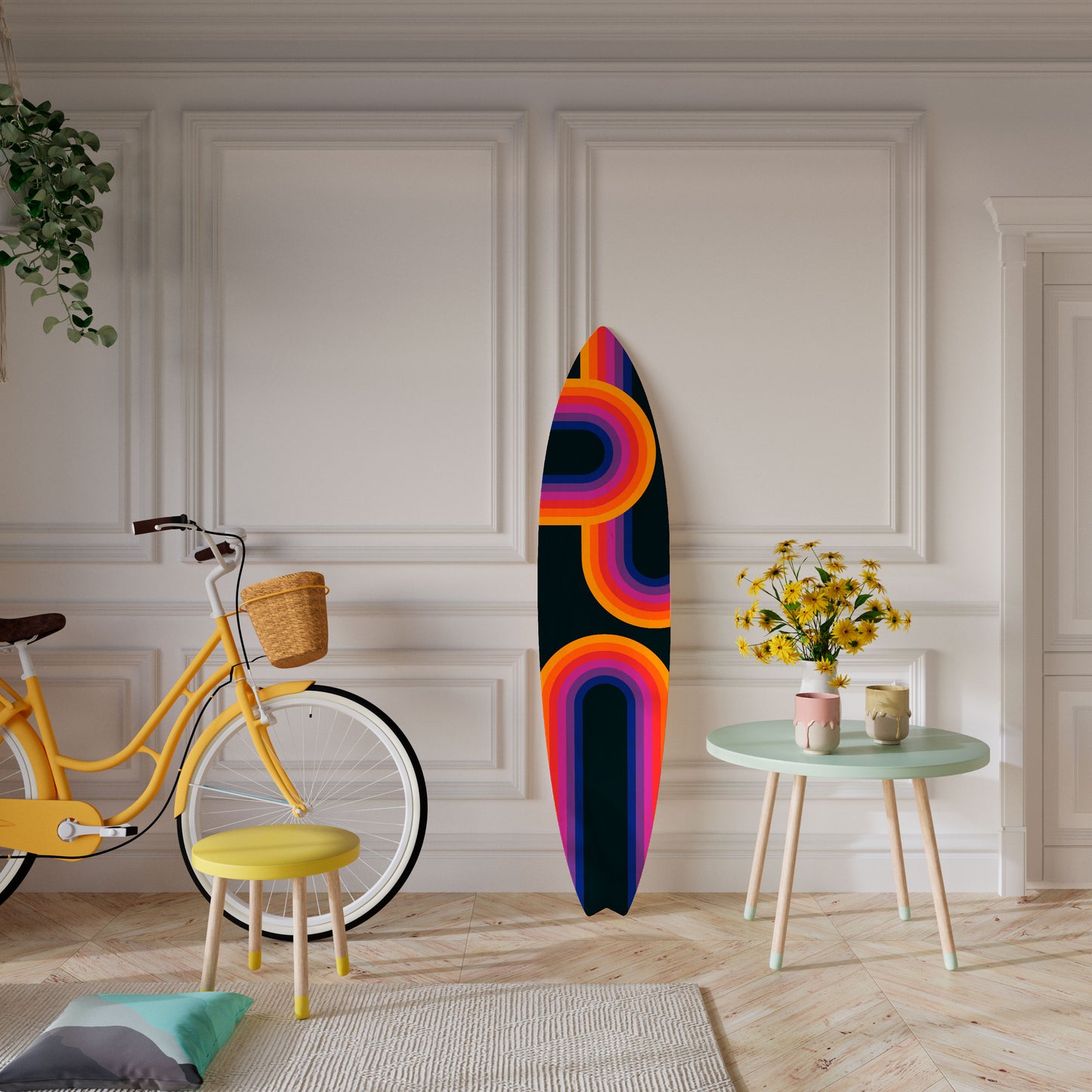 BLINDED BY THE LIGHTS Decorative Plywood Surfboard