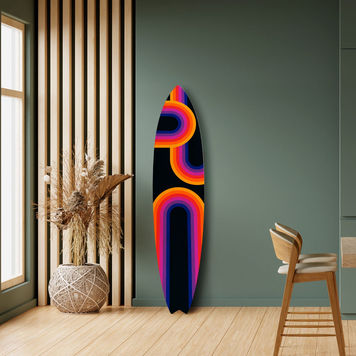 BLINDED BY THE LIGHTS Decorative Plywood Surfboard