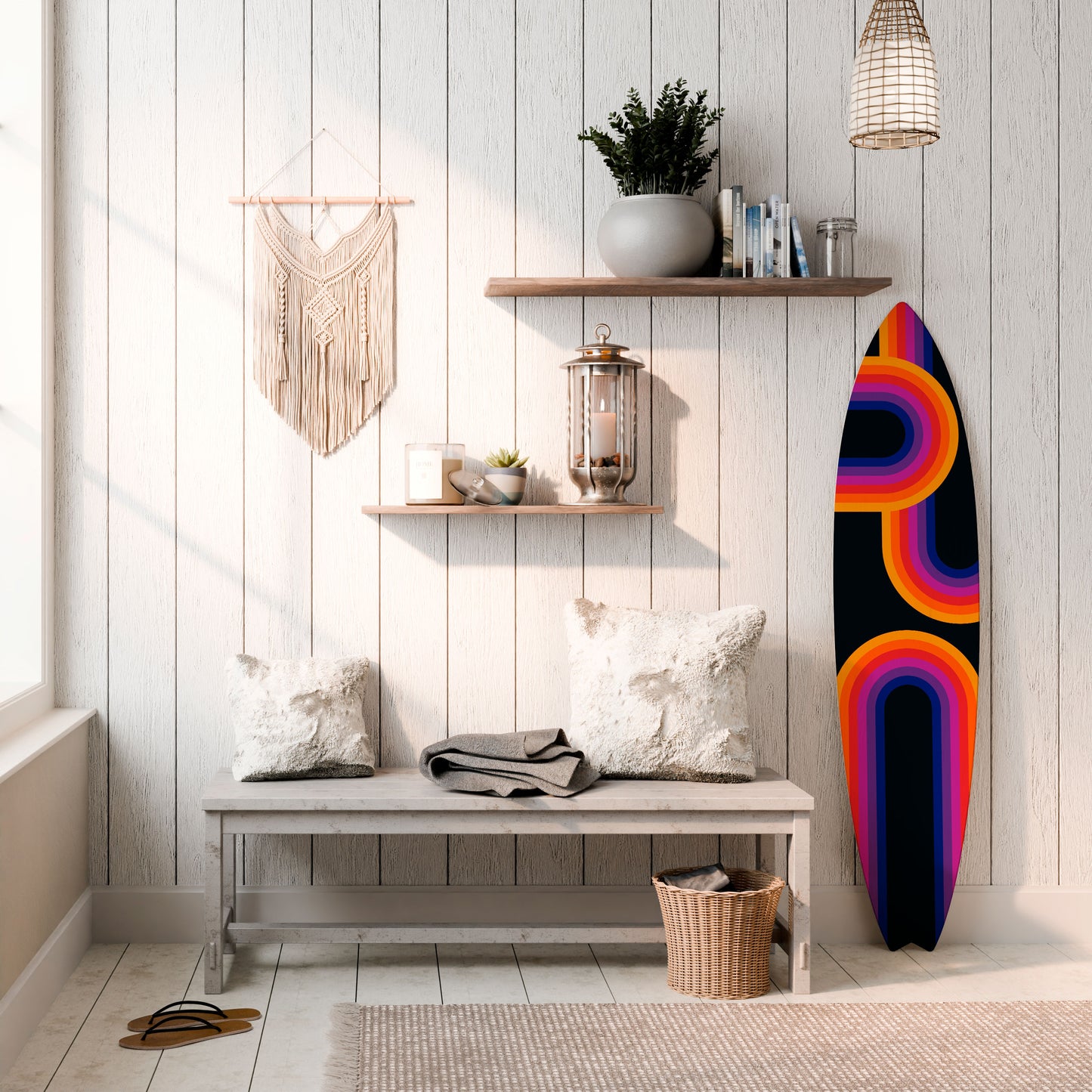 BLINDED BY THE LIGHTS Decorative Plywood Surfboard