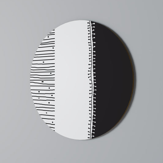 MONOCHROME MUSE Round Wall Art