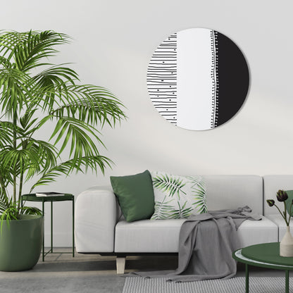 MONOCHROME MUSE Round Wall Art