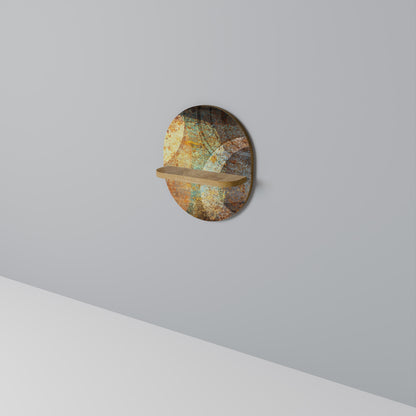 Mensola ovale ANTIQUE AURA in effetto rovere