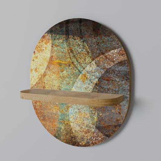 Mensola ovale ANTIQUE AURA in effetto rovere