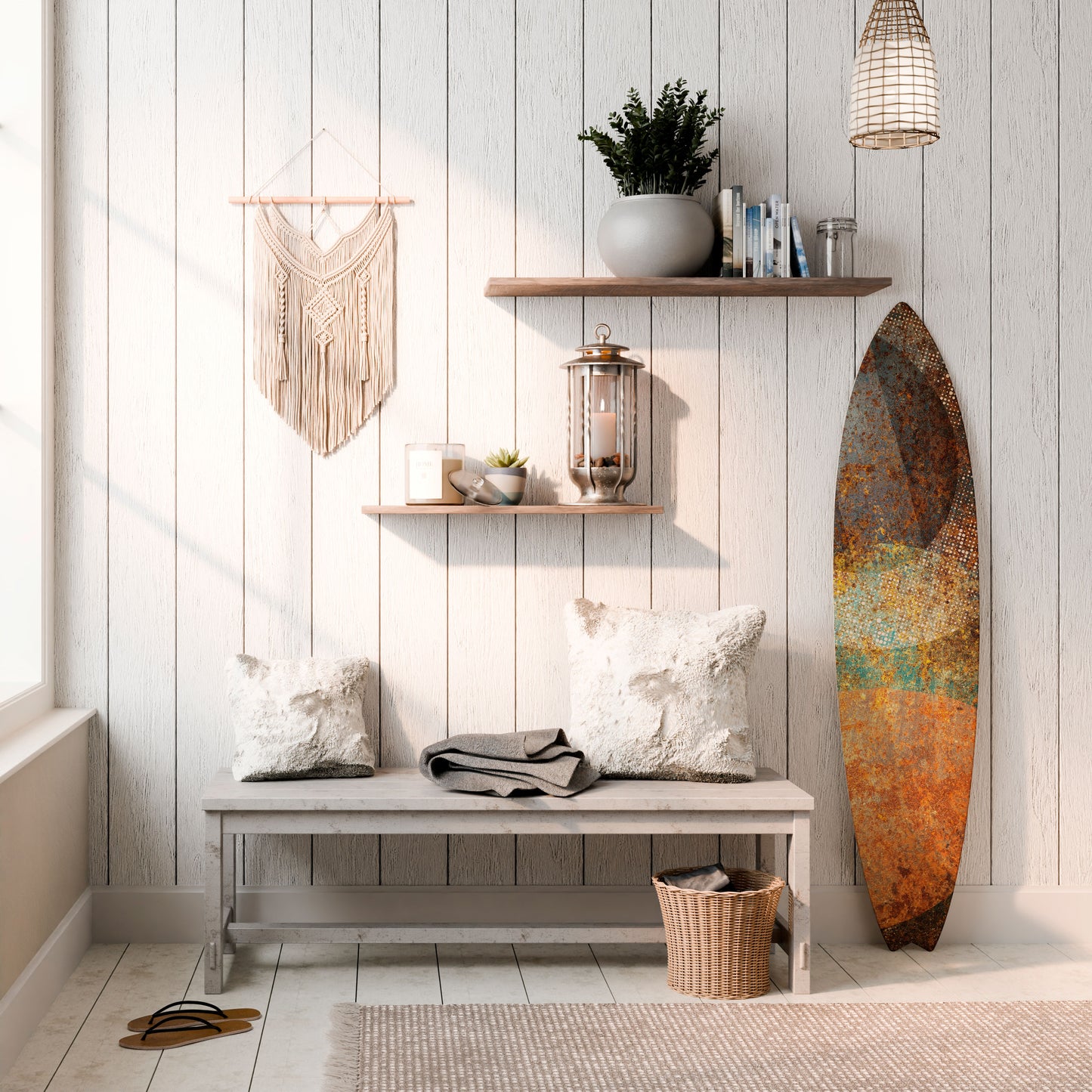 ANTIQUE AURA Decorative Plywood Surfboard
