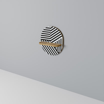 LATTICE LINES Mensola ovale in effetto rovere