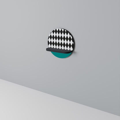 Mensola rotonda ANGULAR AESTHETIC in finitura nera