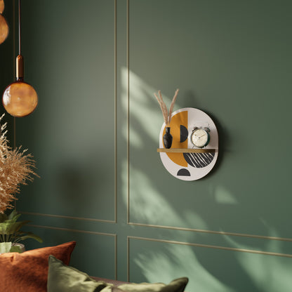 MOONLIT EUPHORIA Mensola ovale per opere d'arte in effetto rovere