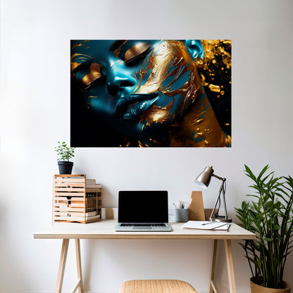 Poster orizzontale staccabile e attaccabile GOLDEN SERENITY