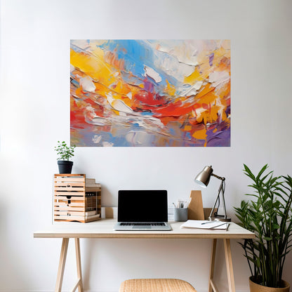 Poster orizzontale staccabile e attaccabile COLORFUL REVERIE
