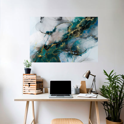 Poster orizzontale staccabile e attaccabile SERENE DRIFT