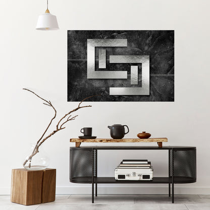 Poster orizzontale staccabile e attaccabile STEEL CAPTURE