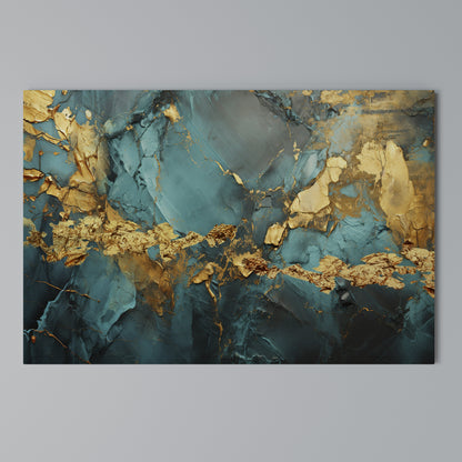 CELESTIAL GOLDRUSH Stampa su tela orizzontale