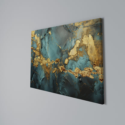 CELESTIAL GOLDRUSH Stampa su tela orizzontale