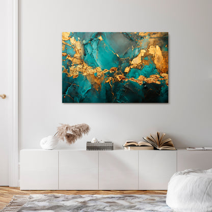 CELESTIAL GOLDRUSH Stampa su tela orizzontale