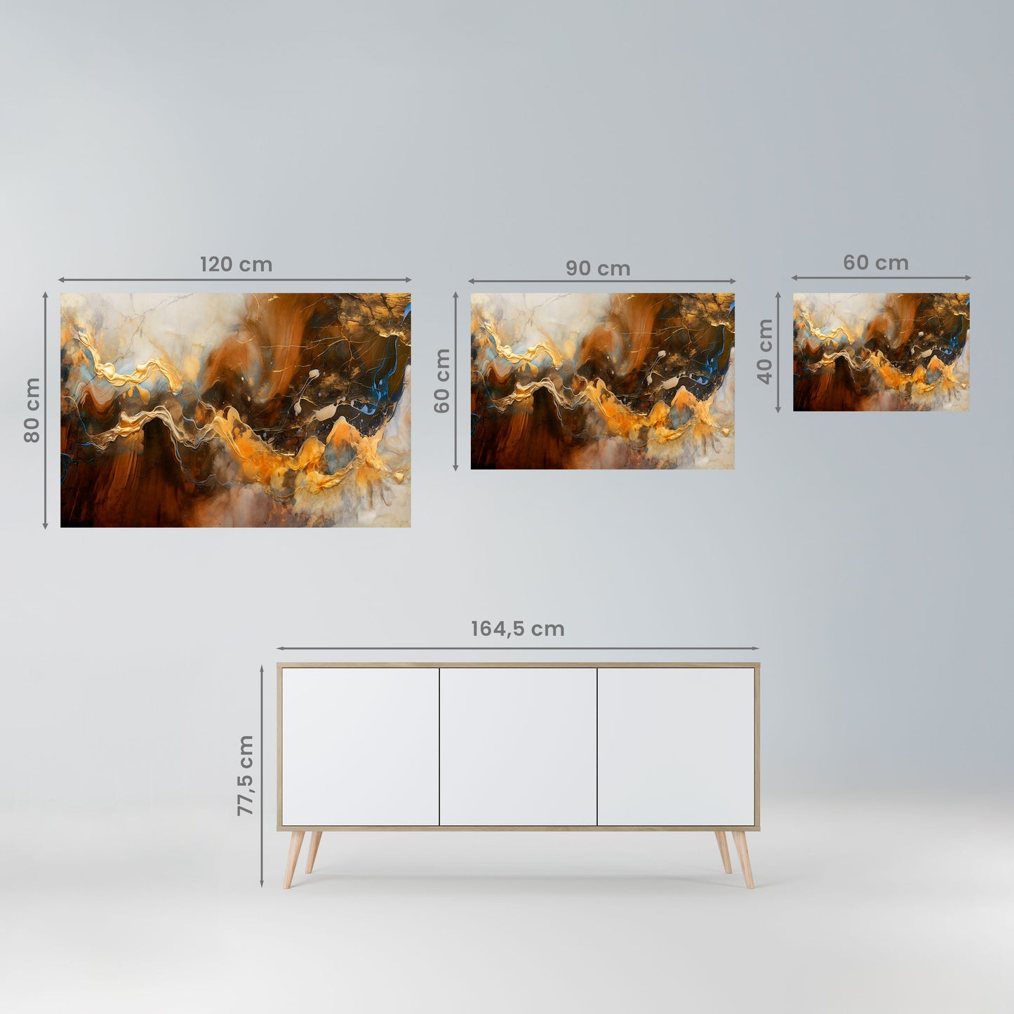 Poster orizzontale staccabile e attaccabile FLUID SYMPHONY