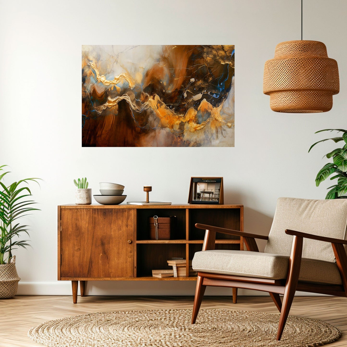 Poster orizzontale staccabile e attaccabile FLUID SYMPHONY