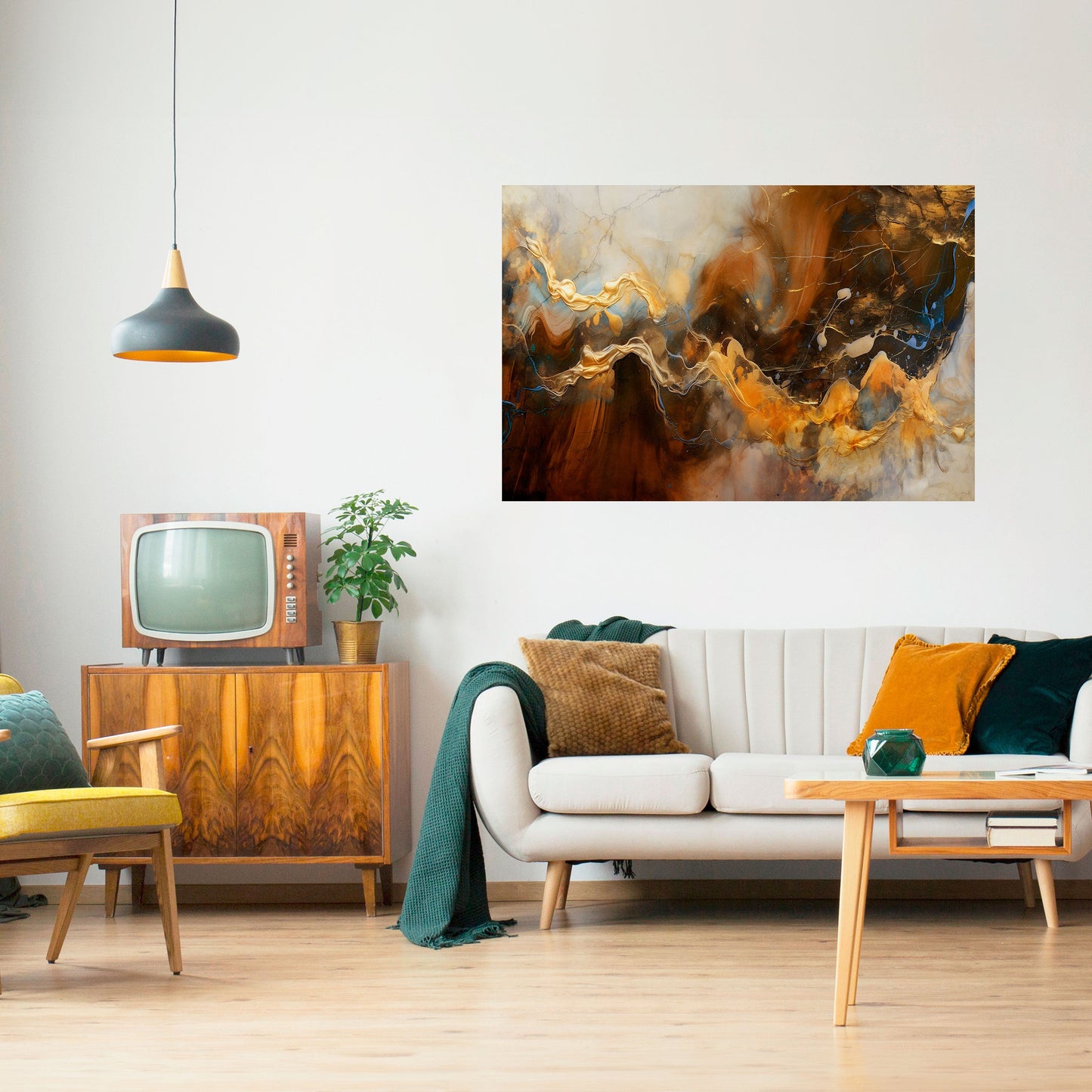 Poster orizzontale staccabile e attaccabile FLUID SYMPHONY