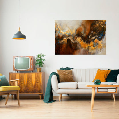 Poster orizzontale staccabile e attaccabile FLUID SYMPHONY