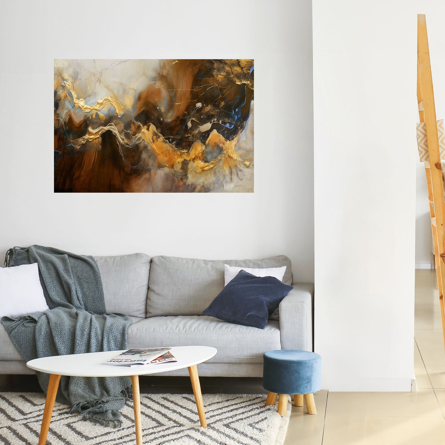 Poster orizzontale staccabile e attaccabile FLUID SYMPHONY