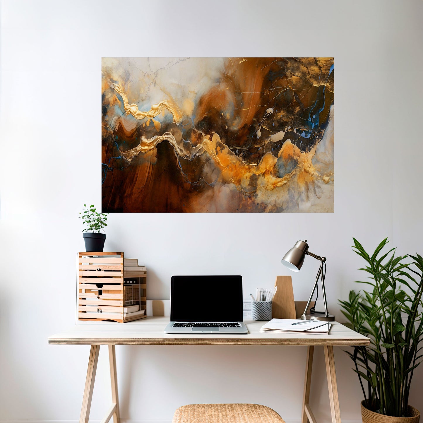 Poster orizzontale staccabile e attaccabile FLUID SYMPHONY