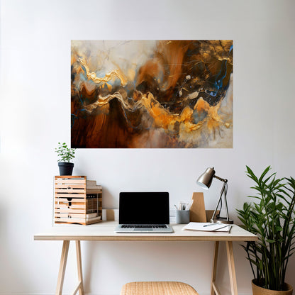 Poster orizzontale staccabile e attaccabile FLUID SYMPHONY