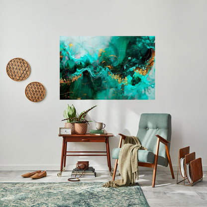 GRACEFUL WAVES Poster orizzontale staccabile e attaccabile