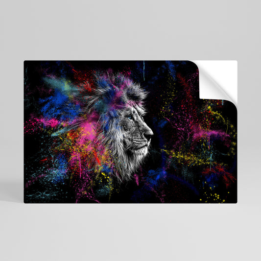 Poster orizzontale staccabile e attaccabile LION ARTISTRY