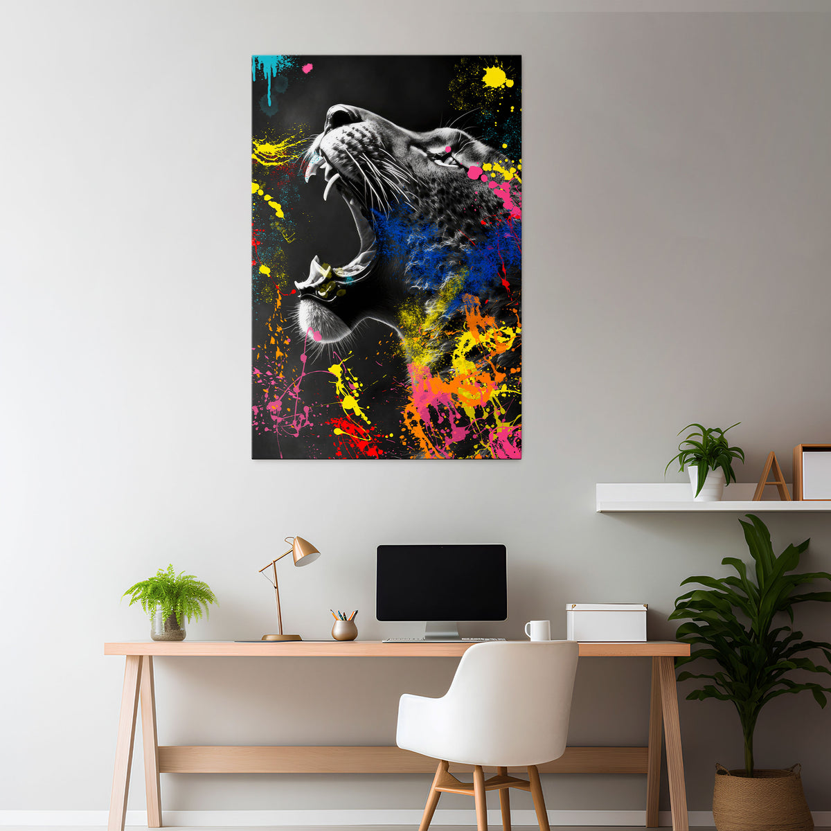 LEOPARD ARTISTRY Stampa su tela verticale