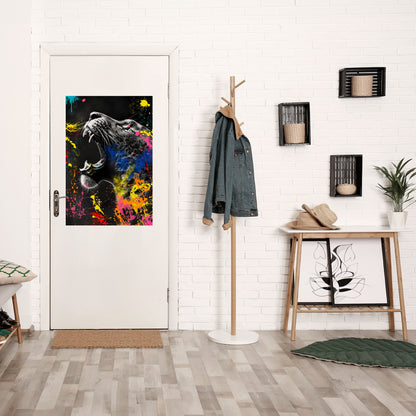 LEOPARD ARTISTRY Poster verticale staccabile e attaccabile