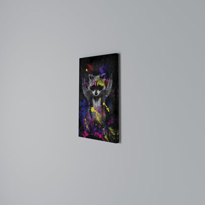 RACCOON ARTISTRY Stampa su Tela Verticale