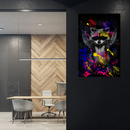 RACCOON ARTISTRY Stampa su tela verticale