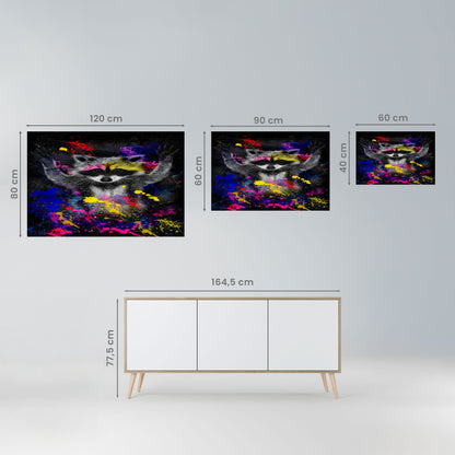 RACCOON ARTISTRY Poster orizzontale staccabile e attaccabile