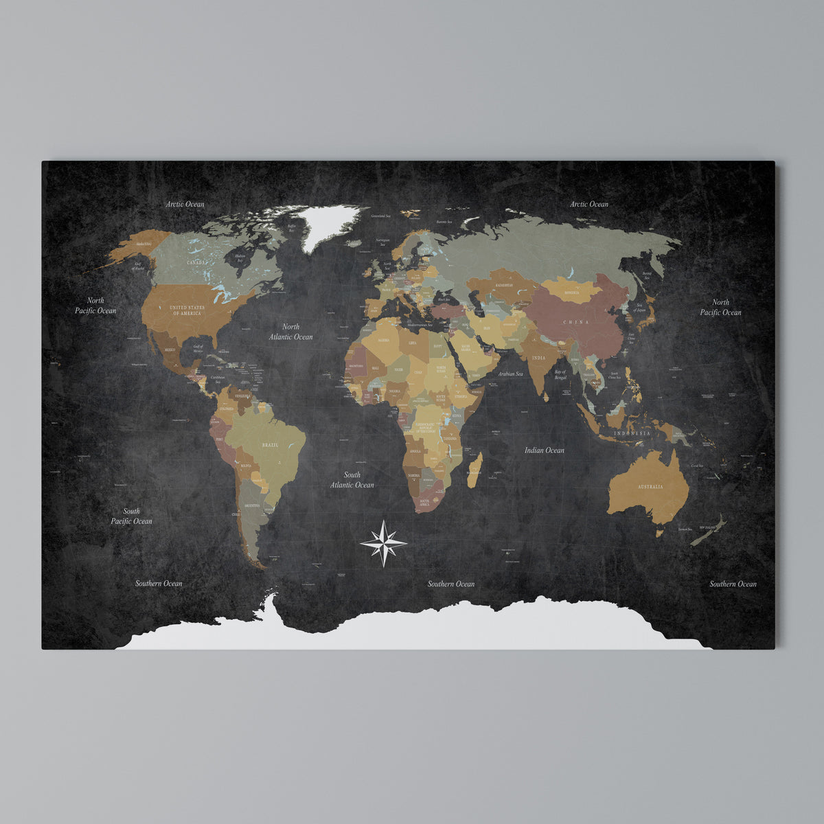 NAVIGATING VIBRANT LANDS Stampa su tela orizzontale