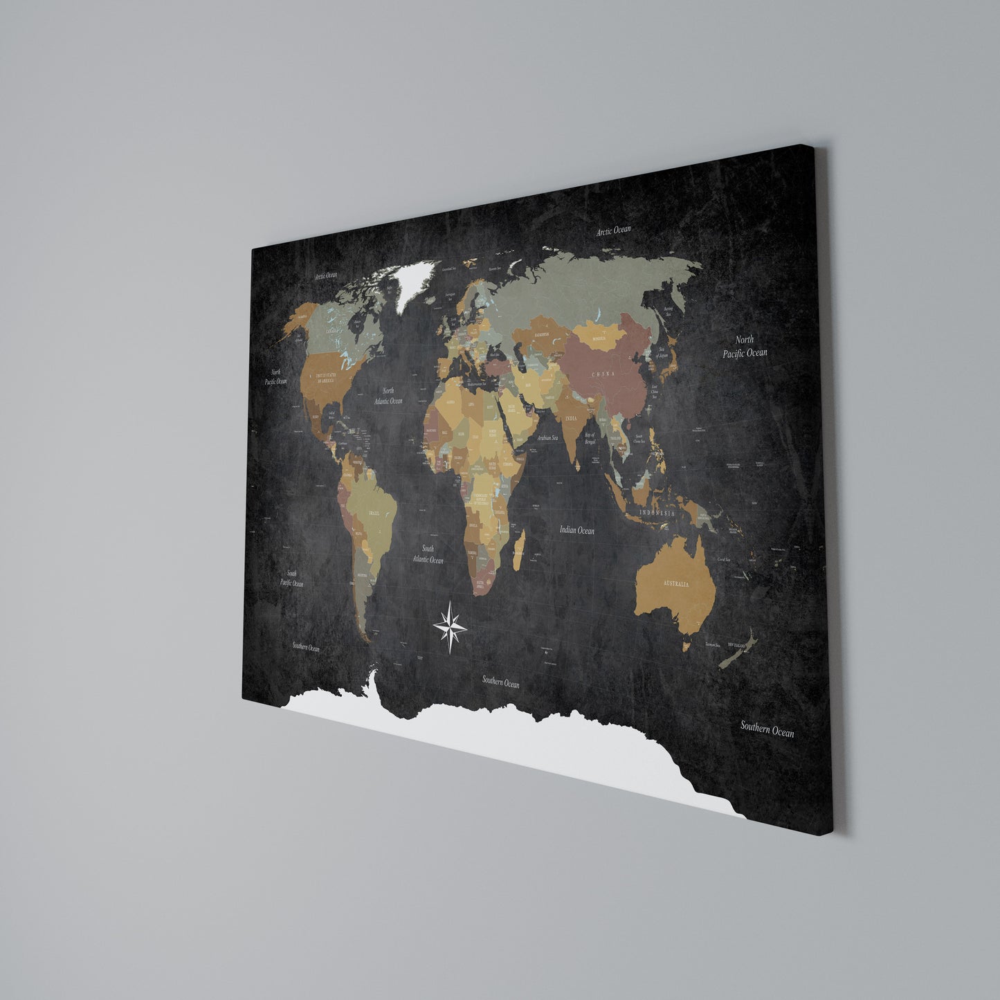 NAVIGATING VIBRANT LANDS Stampa su tela orizzontale