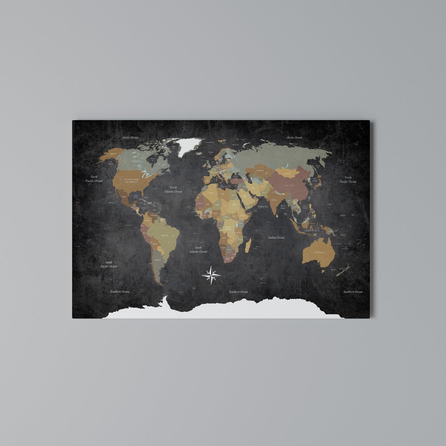 NAVIGATING VIBRANT LANDS Stampa su tela orizzontale